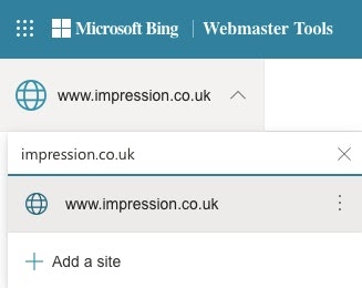 Thêm trang web vào Công cụ quản trị trang web Bing