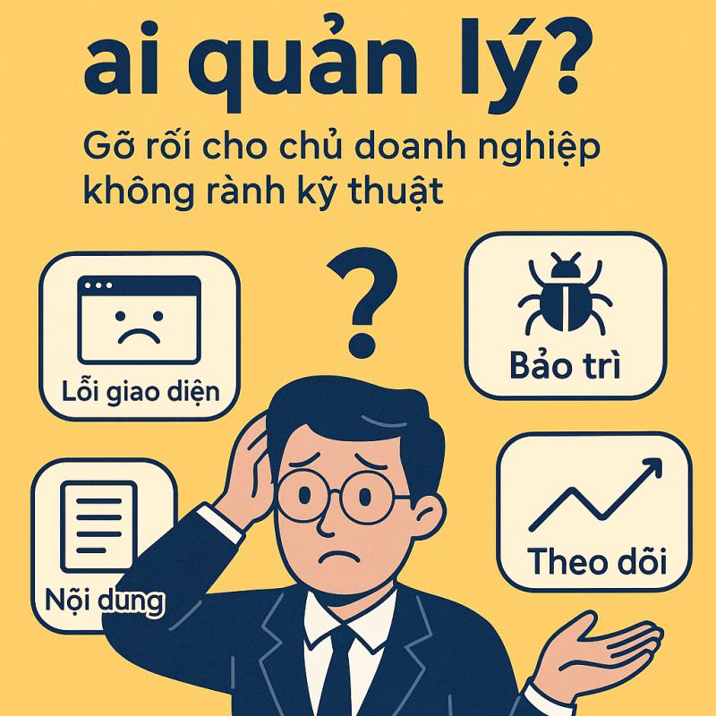 Sau khi bàn giao website, ai phụ trách? Ma trận phân vai Owner, Content, SEO và Technical