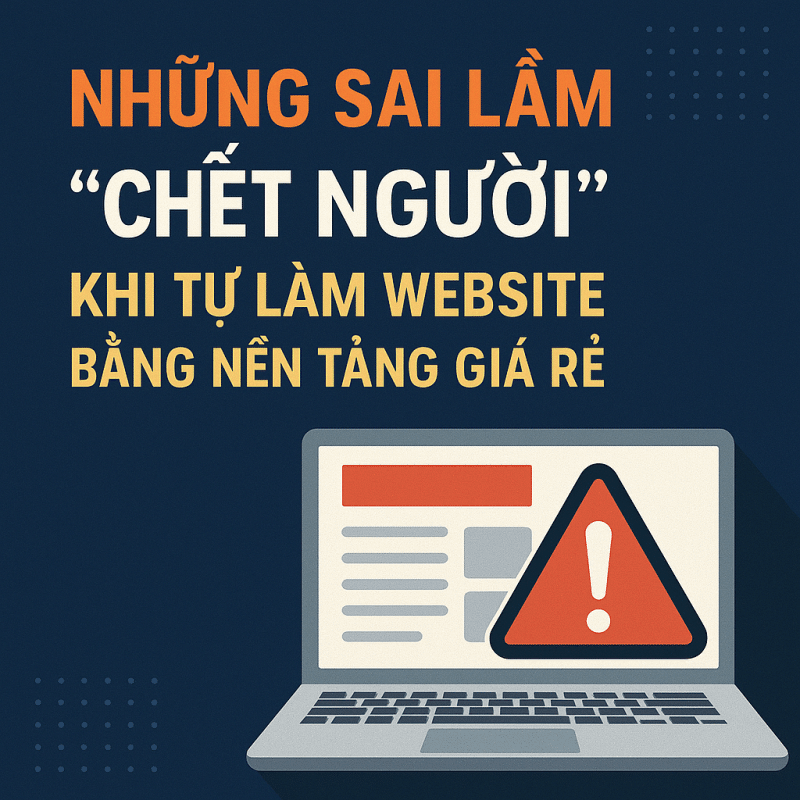 Tự làm website giá rẻ: 7 sai lầm và cách giảm rủi ro